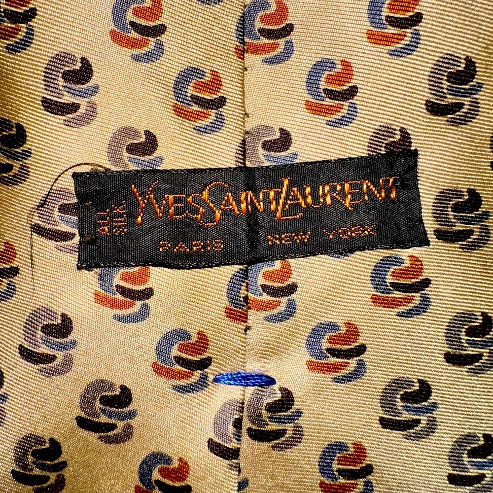 80s YSL Yves Saint Laurent men's tie necktie